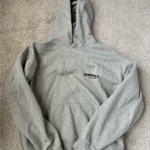 Essentials Dark oatmeal Pullover Hoodie